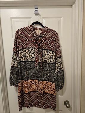 Maggy London Multi-Color Patterned Mini Dress